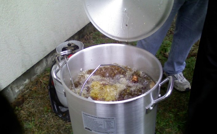 25 pounds of turkey frying!